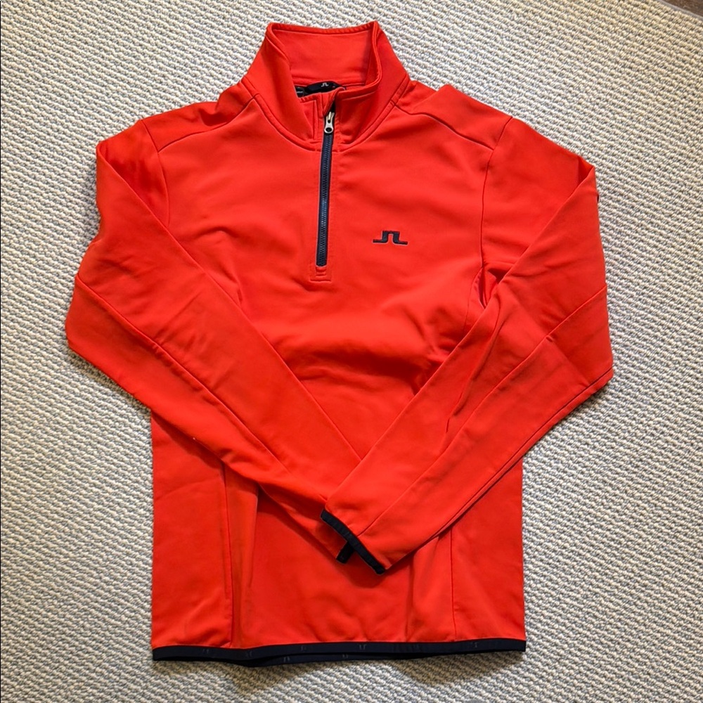 Orange Quarter-Zip Pullover